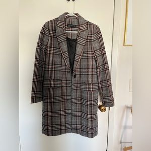 Zara Plaid Coat XS